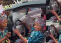 Veteran actress, Iya Gbonkan ecstatic as she receives brand new car from a fan (Video)