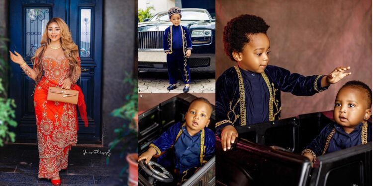 “My biggest achievement and inspiration” – Regina Daniels celebrates sons’ birthday as they turn a year older on the same day