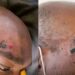 Mixed reactions as man who tattooed girlfriend’s name ‘Tynisha’ changes it to ‘gun’ after breakup (Photos)