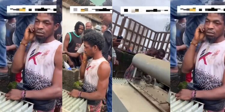 Man caught single-handedly stealing community transformer (Video)