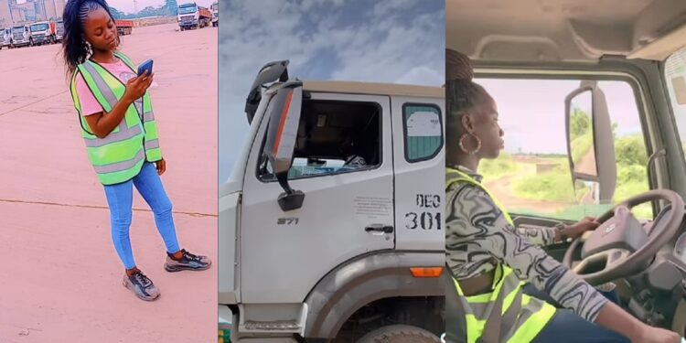 “I can’t drive a car” — 22-year-old female truck driver shares experience (Video)