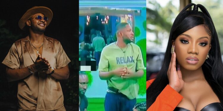BBNaija All Stars: “Baba dey struggle to focus” – Netizens react to Cross’ reaction as housemates hype Angel’s derrière (Video)