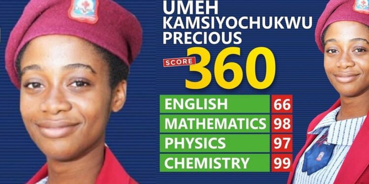 “What I did to score 360 in JAMB” – 2023 UTME highest scorer, Umeh Kamsiyochukwu Precious reveals (video)