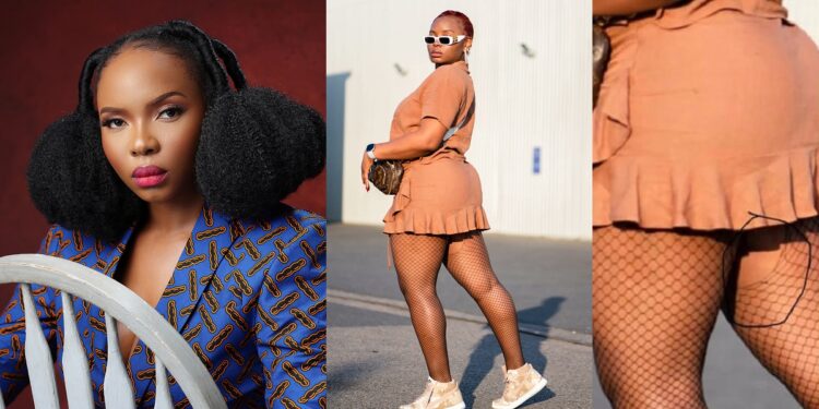 Between singer, Yemi Alade and a fashion police who noticed a flaw in her outfit