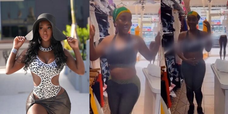 Davido’s alleged 5th baby mama, Anita Brown shows off ‘growing baby bump’ (Video)