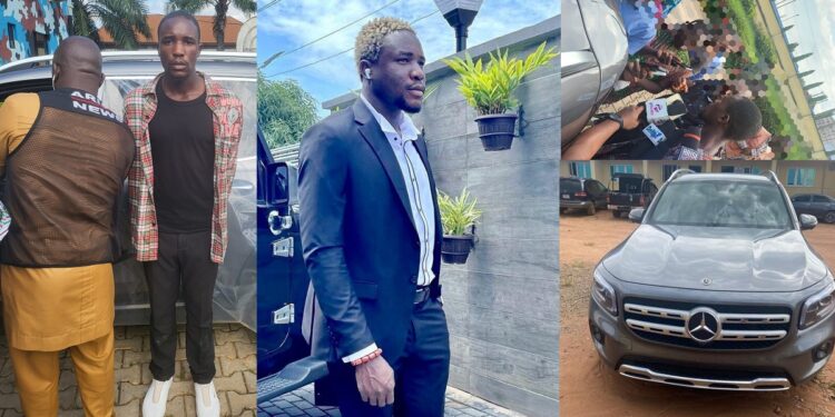 Police arrest suspected car thief who absconded with N55m Benz during test drive in Abuja (Video)