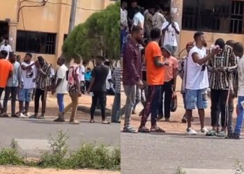 Student allegedly beaten by course mates for covering booklet in exam hall (Video)