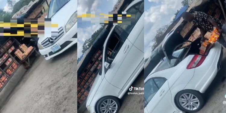 Nigerian man confused as he sees Benz C300 being used to sell bread [Video]