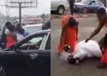 Drama as man disrupts wedding of his girlfriend to another man in Ibadan (video)