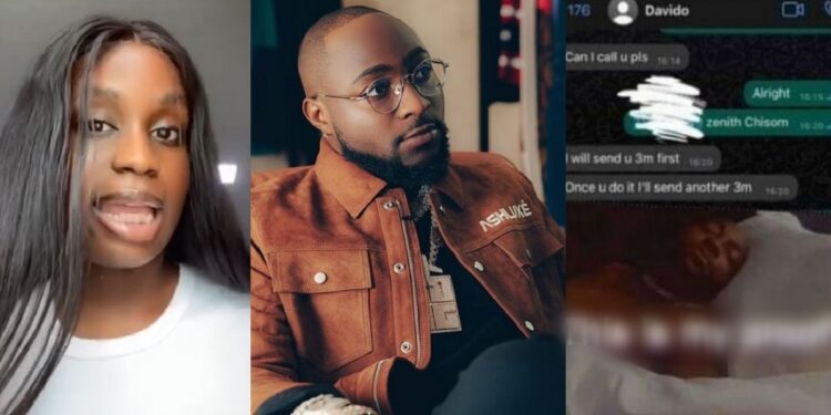 “Davido impregnated me, offered me N10M to remove it” – Nigerian lady alleges, shares bedroom video with singer (Watch)
