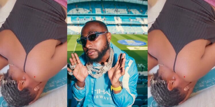 Lady cries inconsolably because of Davido’s baby mama saga (Video)