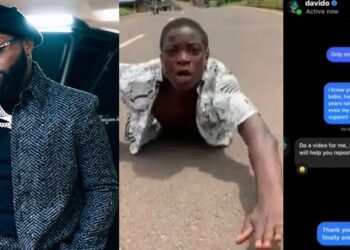 “Davido never helped me, I lied” – Viral Nigerian boy makes U-turn (Video)