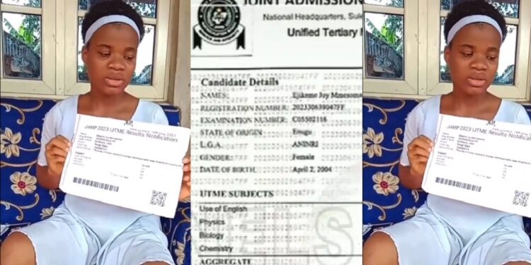 JAMB officially releases Ejikeme’s “original” result, shows different score (Photo)