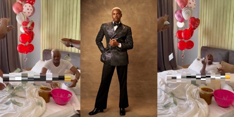 Influencer, Enioluwa’s friends surprise him with beans and garri on his birthday (Video)
