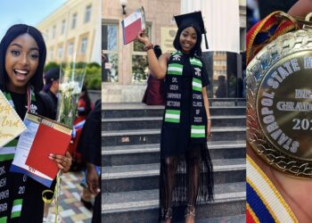 Nigerian lady celebrates