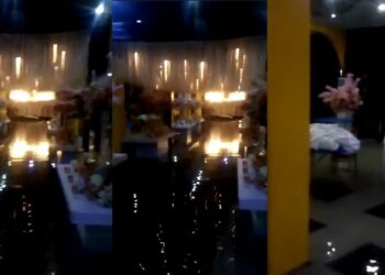 Wedding ceremony disrupted as flood takes over hall in Warri (video)