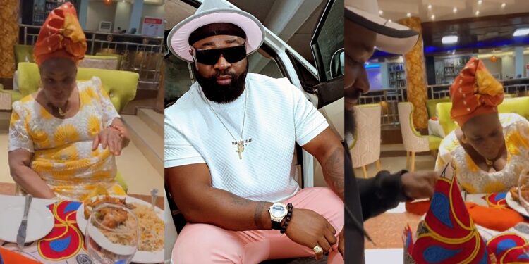 “Why you no gimme the money?” – Harrysong’s mother queries him after he revealed their date meal cost N30k (Video)