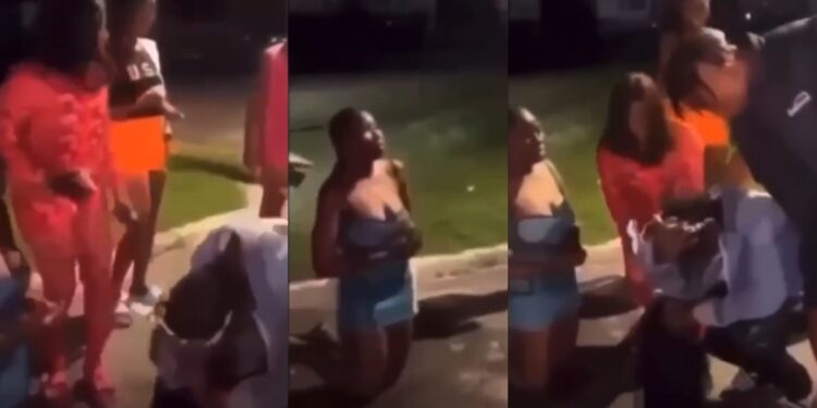 Man breaks down in tears after catching girlfriend waiting for client by roadside (Video)
