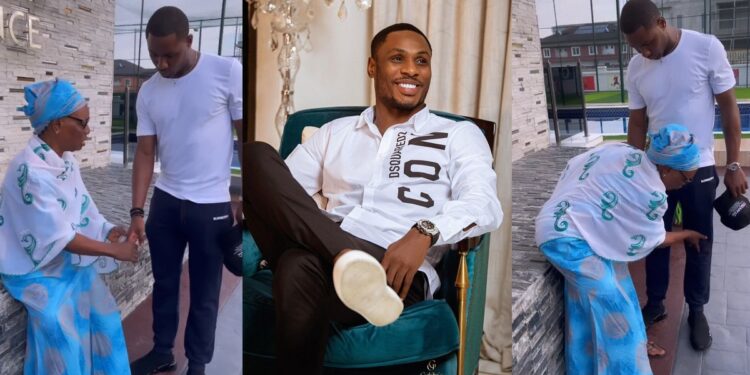 Odion Ighalo shares heartwarming moment his mom prayed for him and his legs (Video)