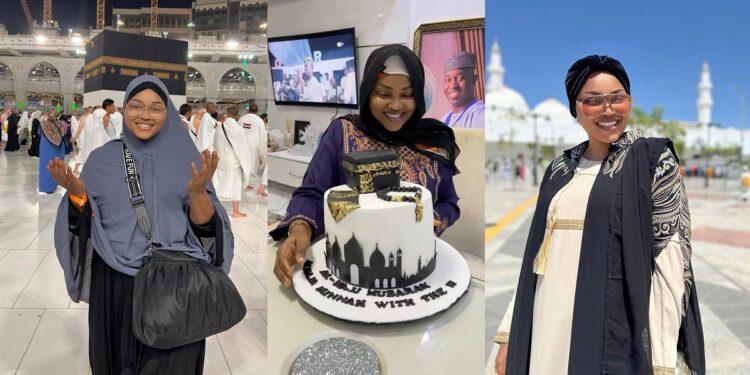 Mercy Aigbe overwhelmed with gifts from fans after return from Mecca (Video)