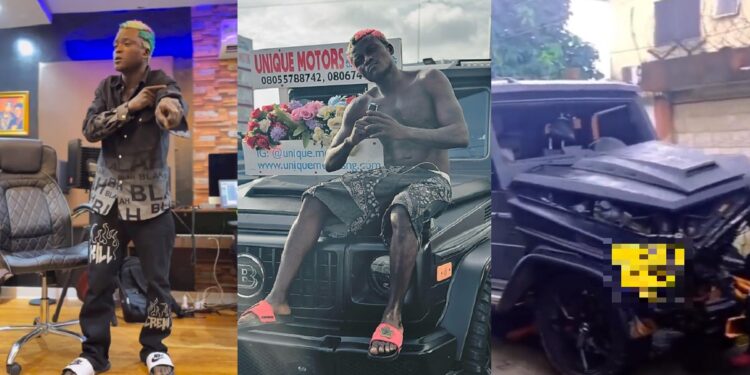 Portable reportedly survives ghastly motor accident with G-wagon (Video)