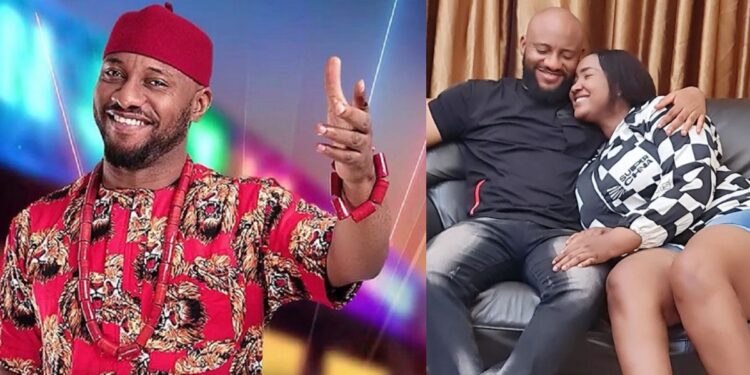 “Peace. Thank you Lord” – Actor, Yul Edochie writes as he shares loved-up photo with second wife, Judy