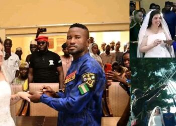 Adamawa vigilante marries Norwegian woman he met on social media (Photos)