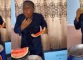 Nigerian boy completes Guinness World Record attempt for most watermelon eaten in 30 seconds (video)