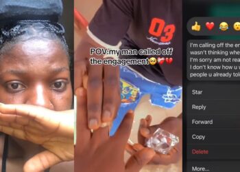 Lady in tears as she receives “cold breakfast” from her previously engaged lover