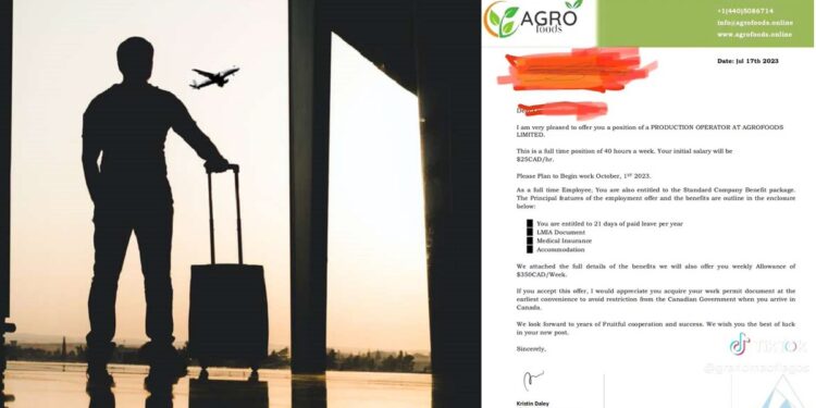 Man banned from Canada for 5 years after paying N15 million and getting a fake job offer