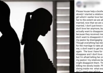 “I’m afraid to tell my fiancée that the love I have for her has disappeared” – Nigerian man says