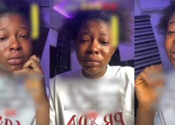 Nigerian lady weeps