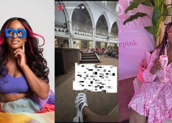 “It’s been ages since I’ve been to church, so happy to finally be back” – DJ Cuppy says as she attends Sunday service