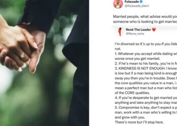 Kindness is not enough reason to marry a man – Lady says as she dishes advice to singles