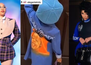 “International stylist” – Netizens commend Toyin Lawani after Cardi B’s daughter rocked one of her outfits