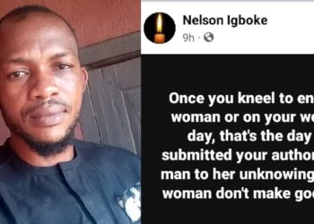“Once you kneel to engage a woman, you submit your authority to her as a man” – Late Ebonyi monarch’s son
