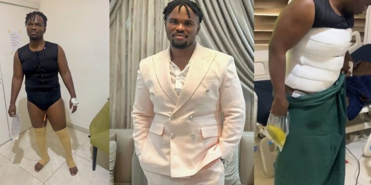 Tosin Silverdam undergoes liposuction surgery, shares recovery journey (Video)
