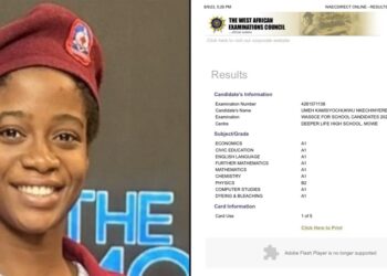 JAMB highest scorer, Kamsiyochukwu Umeh passes WAEC with 8 As