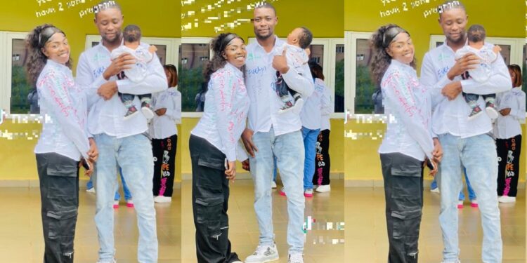 “BSc degree, husband, and children bagged” – Lady shares love story with man who paid her fees, proudly flaunts 2 kids (Video)