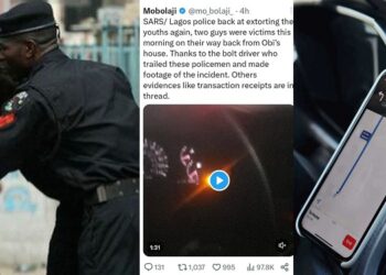 Nigerians applaud Bolt driver who trailed the police officers that arrested his passengers for the purpose of extortion  (WATCH)