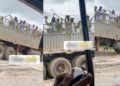 “Leaders of tomorrow don see shege” – Reactions as corps members are spotted at the back of a moving truck (WATCH)