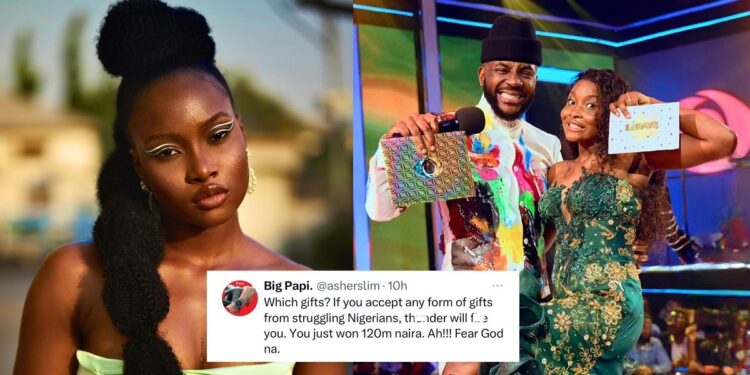 Ilebaye reacts after facing criticism for seemingly soliciting funds from fans following her N120 million win