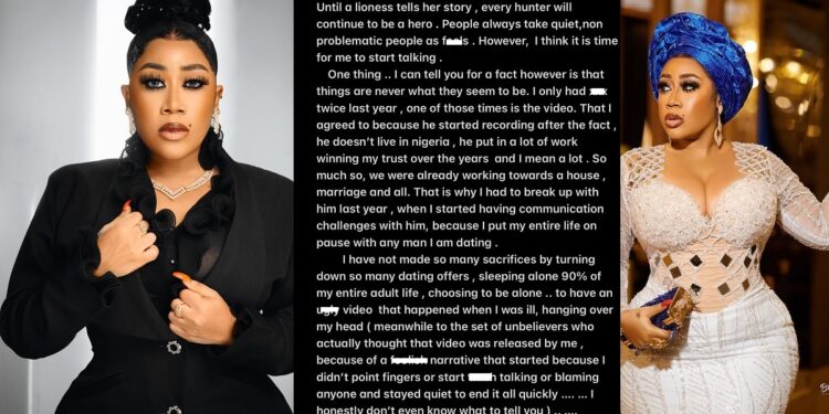 “I only had $xx twice last year” – Nigerian actress, Moyo Lawal sheds more light on her intimate tape leak