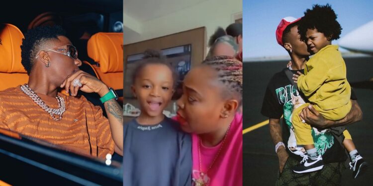 Wizkid's son Zion firmly