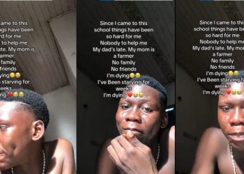 “I’ve been starving for weeks”  Nigerian student cries out for help from internet users (VIDEO)