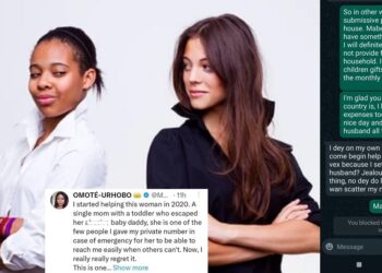 Lady shares the message she received from a single mother she helped when she escaped from her abu.sive baby daddy