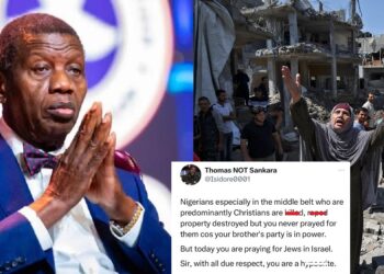 Pastor Enoch Adeboye comes under fire for sharing a video of himself praying for Israel amid its conflict with Hamas (watch)