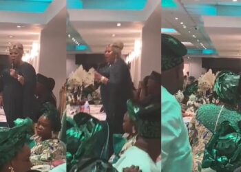 Nigerian woman orders guests who refused to buy Asoebi for her 70th party to leave immediately (WATCH)