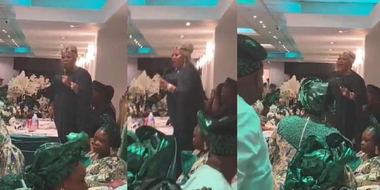 Nigerian woman orders guests who refused to buy Asoebi for her 70th party to leave immediately (WATCH)