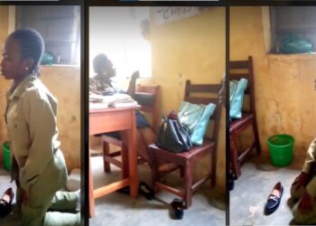“This is very wrong” – Nigerians react to trending video of Corp member who was punished by PPA proprietress (VIDEO)